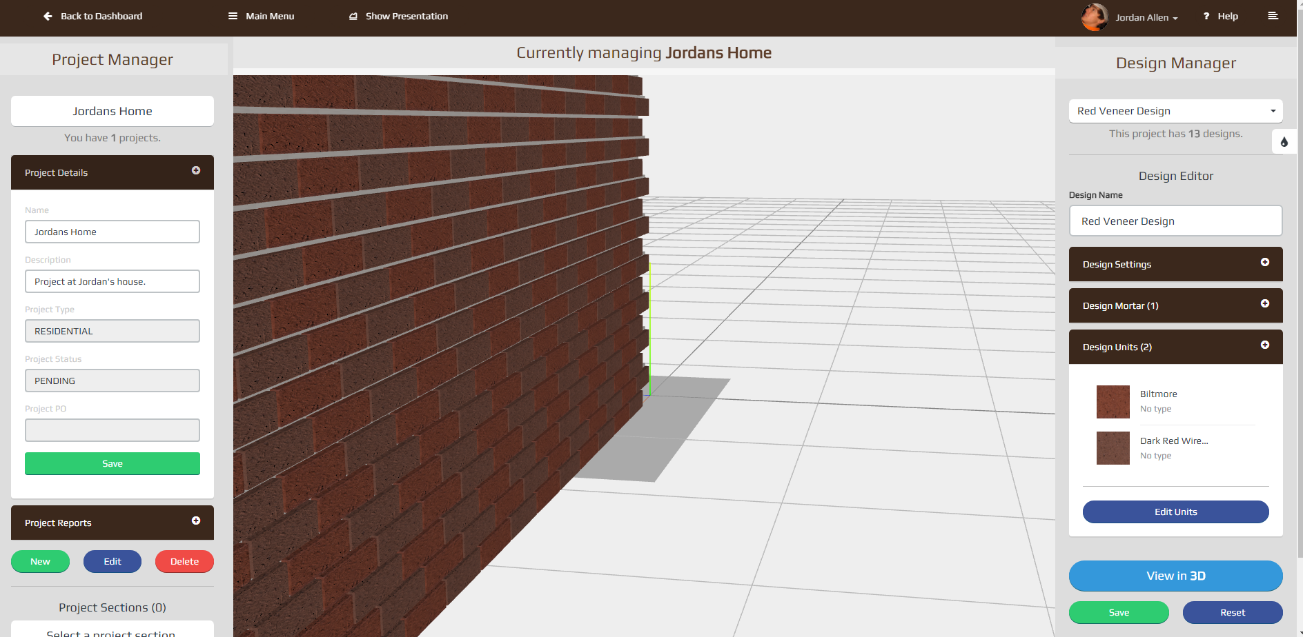3D Masonry Virtual Showroom